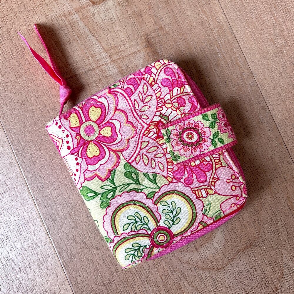 Vera Bradley "Petal Pink" Wallet Y2K Paisley Floral